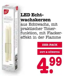 E-Center Gut & günstig led echtwachskerzen Angebot