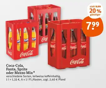 tegut Coca-cola fanta, sprite oder mezzo mix Angebot