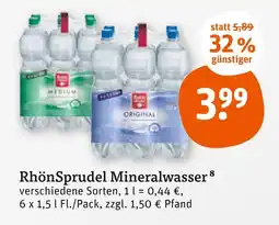 tegut Rhönsprudel mineralwasser Angebot