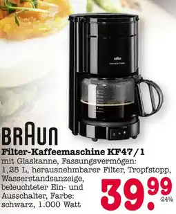 E-Center Braun filter-kaffeemaschine kf47/1 Angebot