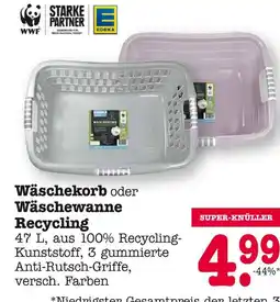 E-Center Edeka wäschekorb oder wäschewanne recycling Angebot