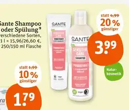 tegut Sante shampoo oder spülung Angebot