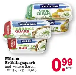 E-Center Milram frühlingsquark oder sour cream Angebot