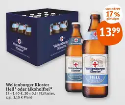 tegut Weltenburger kloster hell oder alkoholfrei Angebot