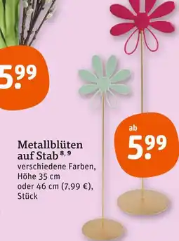 tegut Metallblüten auf stab Angebot