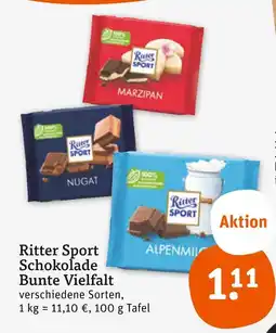 tegut Ritter sport schokolade bunte vielfalt Angebot