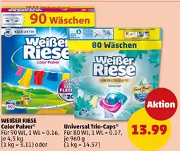 PENNY Weißer riese color pulver oder universal trio-caps Angebot