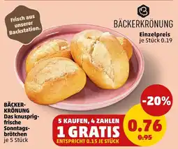 PENNY Bäckerkrönung sonntagsbrötchen Angebot