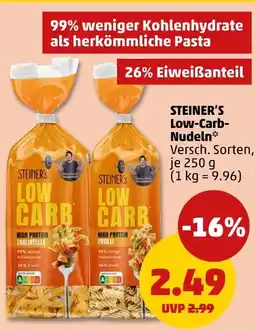 PENNY Steiner's low-carb-nudeln Angebot