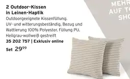 Tchibo 2 outdoor-kissen in leinen-haptik Angebot