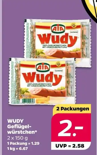 NETTO Aia wudy geflügelwürstchen mit käsezubereitung Angebot