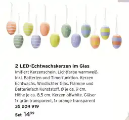 Tchibo 2 led-echtwachskerzen im glas Angebot