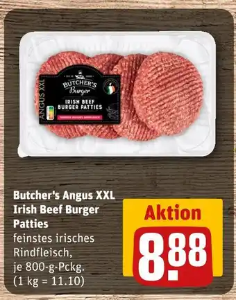 REWE Butcher's burger angus xxl irish beef burger patties Angebot