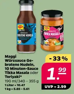 NETTO Maggi würzsauce gebratene nudeln, 10 minuten-sauce tikka masala oder teriyaki Angebot