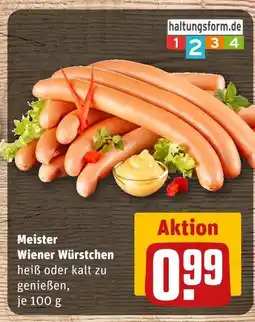 REWE Meister wiener würstchen Angebot