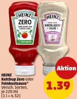 PENNY HEINZ Ketchup Zero oder Feinkostsauce Angebot