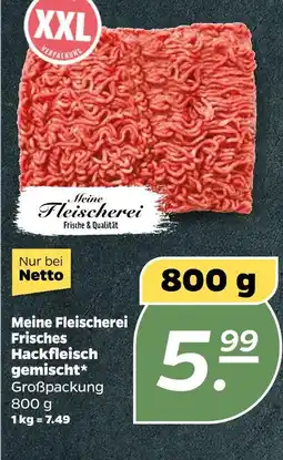 NETTO Meine flescherei frisches hackfleisch gemischt Angebot