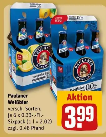 REWE Paulaner weißbier Angebot