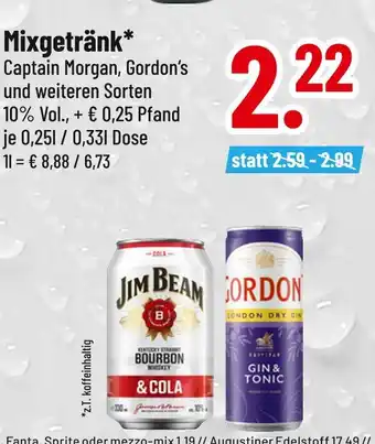 trinkgut Jim beam, gordon's mixgetränk Angebot