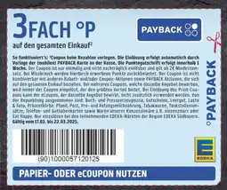 Edeka Edeka 3fach °p auf den gesamten einkauf Angebot