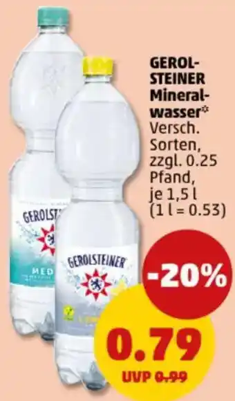 PENNY GEROLSTEINER Mineralwasser Angebot