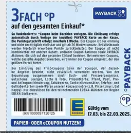 Edeka Payback 3fach punkte Angebot