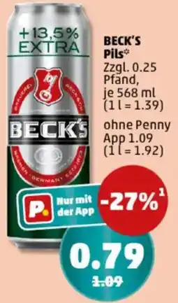 PENNY BECK'S Pils Angebot