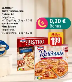 boni Center Dr. oetker bistro flammkuchen elsässer art oder ristorante pizza salame Angebot