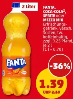 PENNY FANTA, COCA-COLA, SPRITE oder MEZZO MIX Angebot