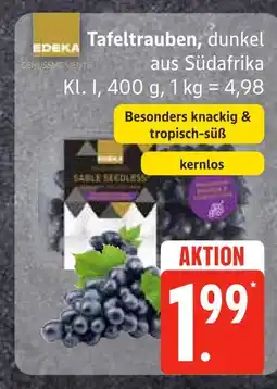 Edeka Edeka tafeltrauben, dunkel aus südafrika Angebot