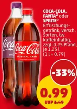 PENNY COCA-COLA, FANTA oder SPRITE Angebot