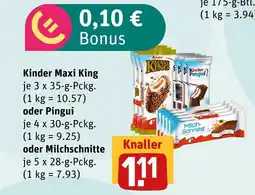 boni Center Kinder maxi king oder pingui oder milchschnitte Angebot