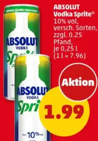 PENNY ABSOLUT Vodka Sprite Angebot