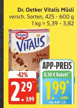 Edeka Dr. oetker vitalis müsli Angebot