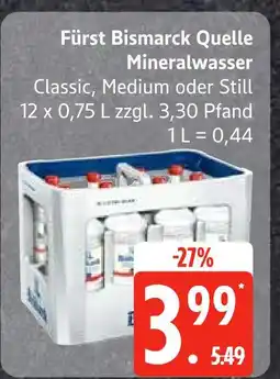 Edeka Fürst bismarck quelle mineralwasser Angebot