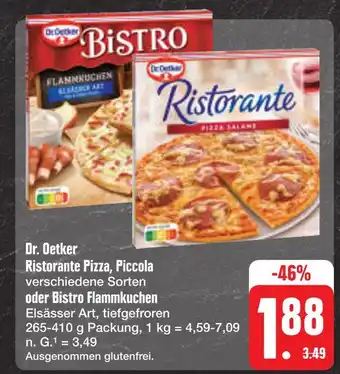 E-Center Dr. oetker ristorante pizza, piccola oder bistro flammkuchen Angebot