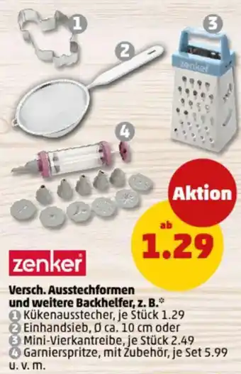 PENNY Zenker Versch. Ausstechformen und weitere Backhelfer Angebot