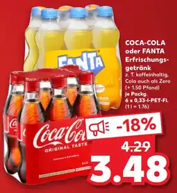 Kaufland COCA-COLA oder FANTA Erfrischungs- getränk Angebot