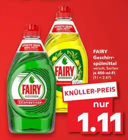 Kaufland FAIRY Geschirr- spülmittel Angebot