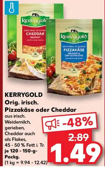 Kaufland KERRYGOLD Orig. irisch. Pizzakäse oder Cheddar Angebot