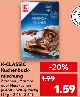 Kaufland K-CLASSIC Kuchenback- mischung Angebot