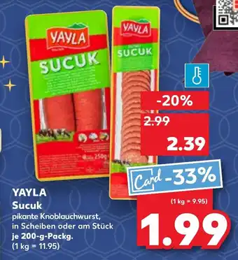 Kaufland YAYLA Sucuk Angebot