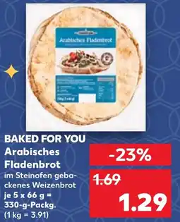 Kaufland BAKED FOR YOU Arabisches Angebot