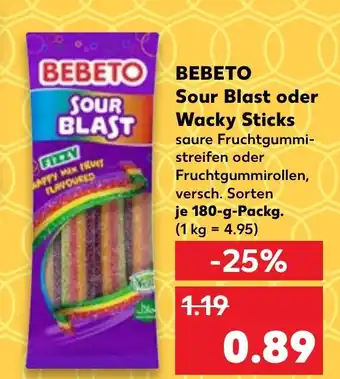 Kaufland BEBETO B Sour Blast oder Wacky Sticks Angebot