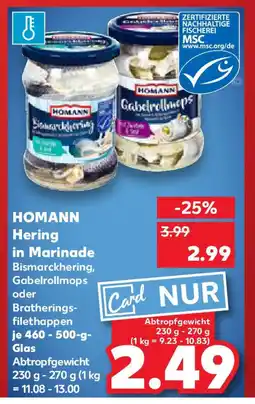 Kaufland HOMANN Hering in Marinade Angebot