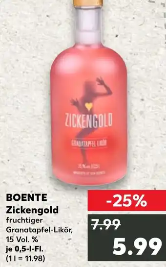 Kaufland BOENTE Zickengold Angebot