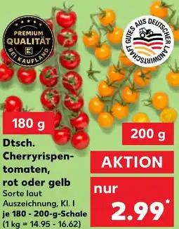 Kaufland Dtsch. Cherryrispen- tomaten, rot oder gelb Angebot