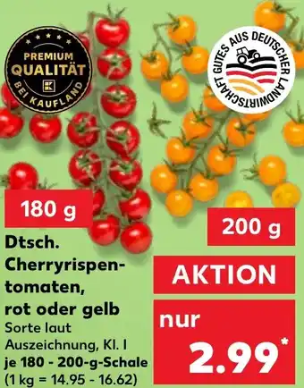 Kaufland Dtsch. Cherryrispen- tomaten, rot oder gelb Angebot