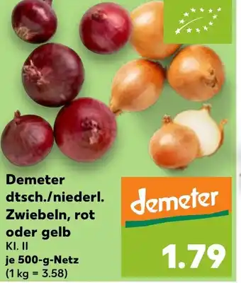 Kaufland Demeter dtsch./niederl. Zwiebeln, rot oder gelb Angebot