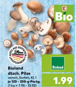 Kaufland Bioland dtsch. Pilze Angebot